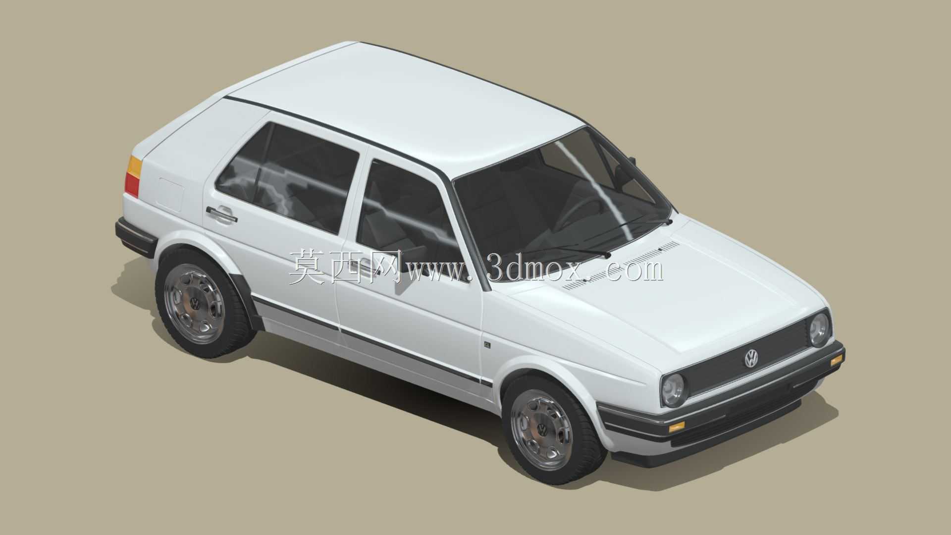 大众高尔夫GL 1990 3D模型