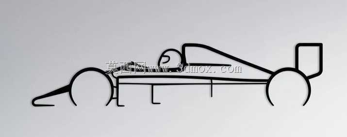 F1赛车V4轮廓