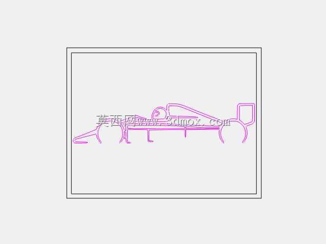 F1赛车V4轮廓