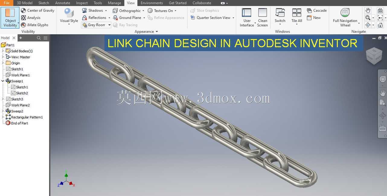 Autodesk Inventor中的链接链设计|| Autodesk Inventors教程|| Cad教程||链制作