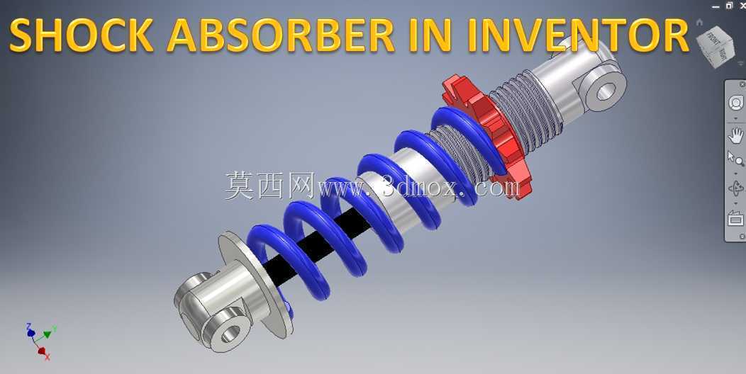 Inventor中的减震器|| Inventor三维建模|| Inventor绘图|Inventor装配教程
