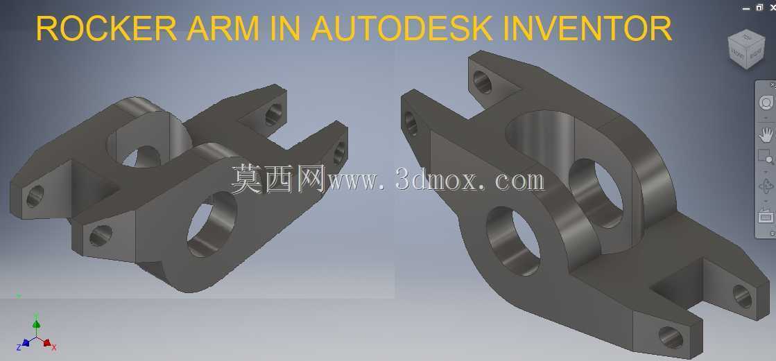 Autodesk Inventor中的摇臂|| Autodesk Inventors教程|| Inventor实践绘图|| 3D Cad