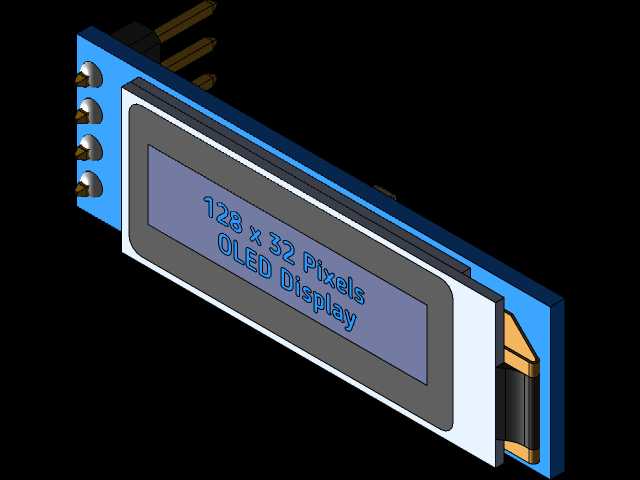 128 x 32 OLED显示屏0.91英寸I2C