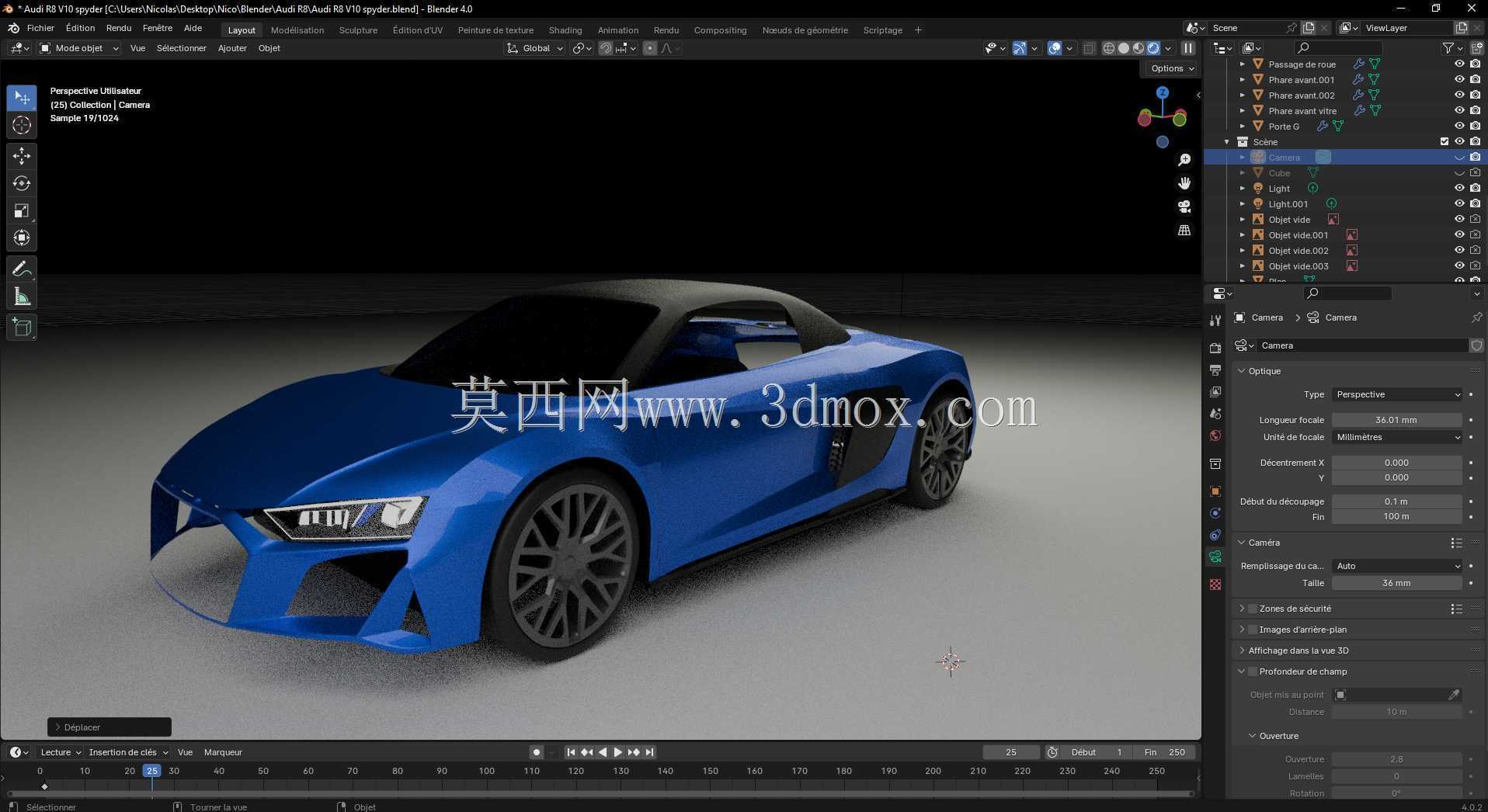 Blender Projet 05奥迪R8 V10 Spyder