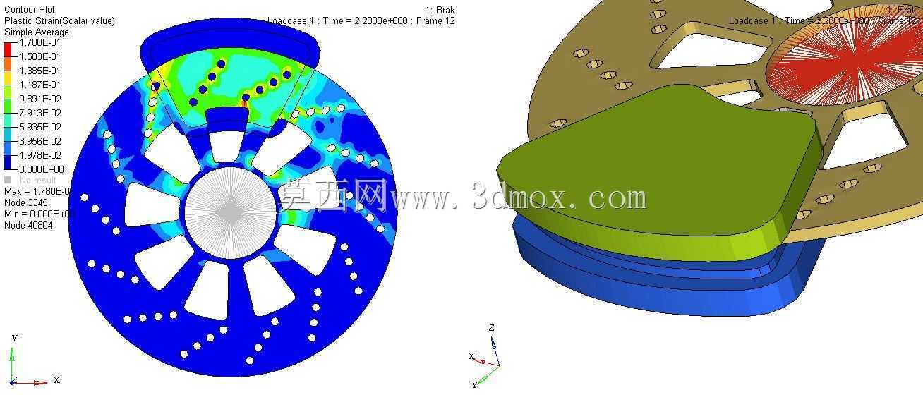 盘式制动器的动态分析