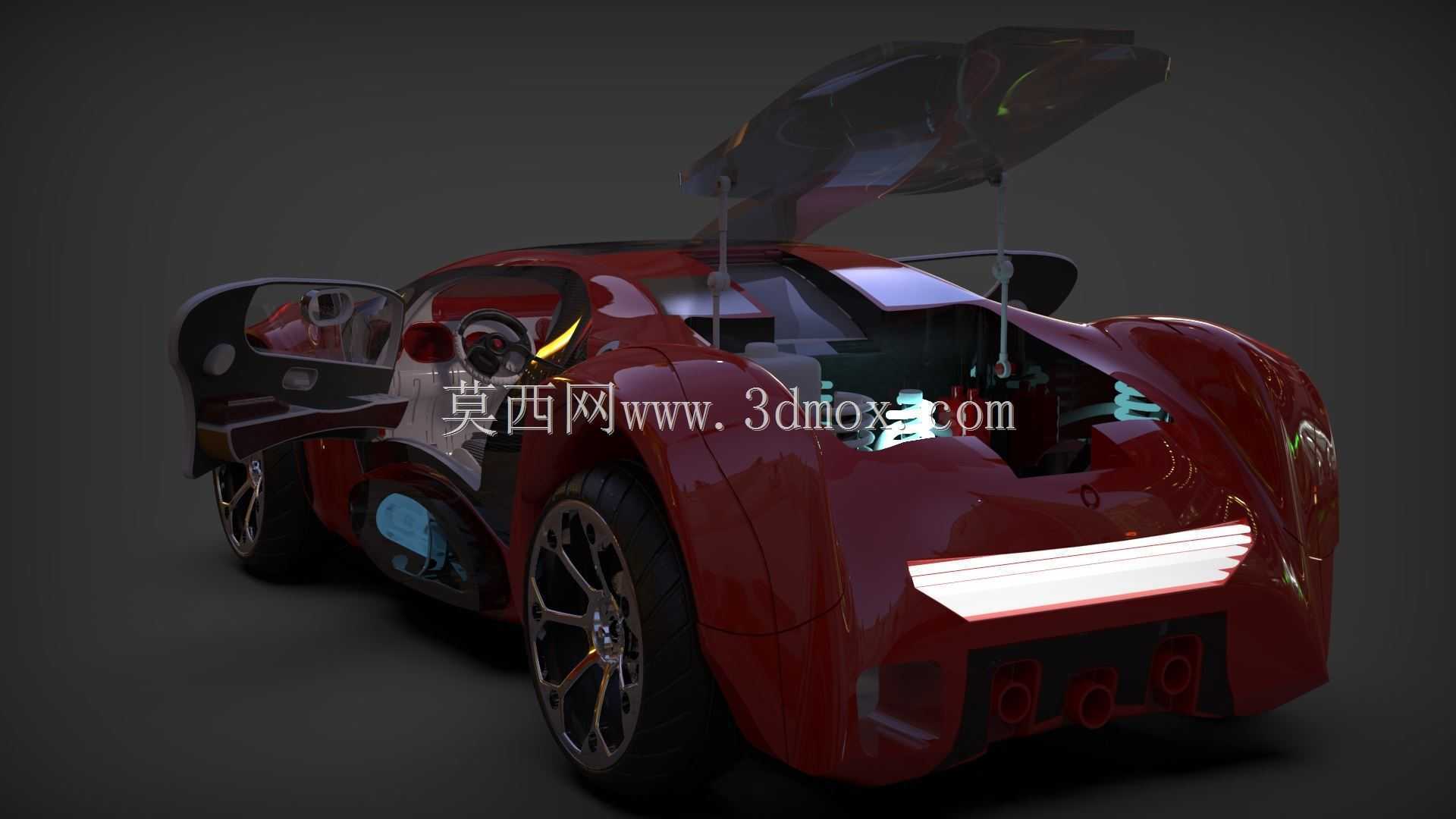 运动概念车,内部x底盘x发动机x悬架x所有必要文件