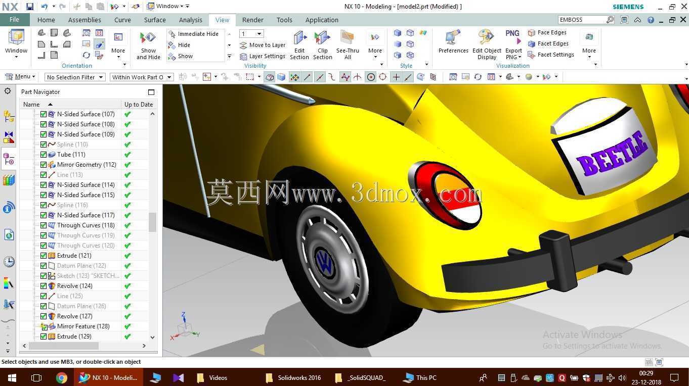 ���ڼ׿ǳ���������NX�е�3D���洦��