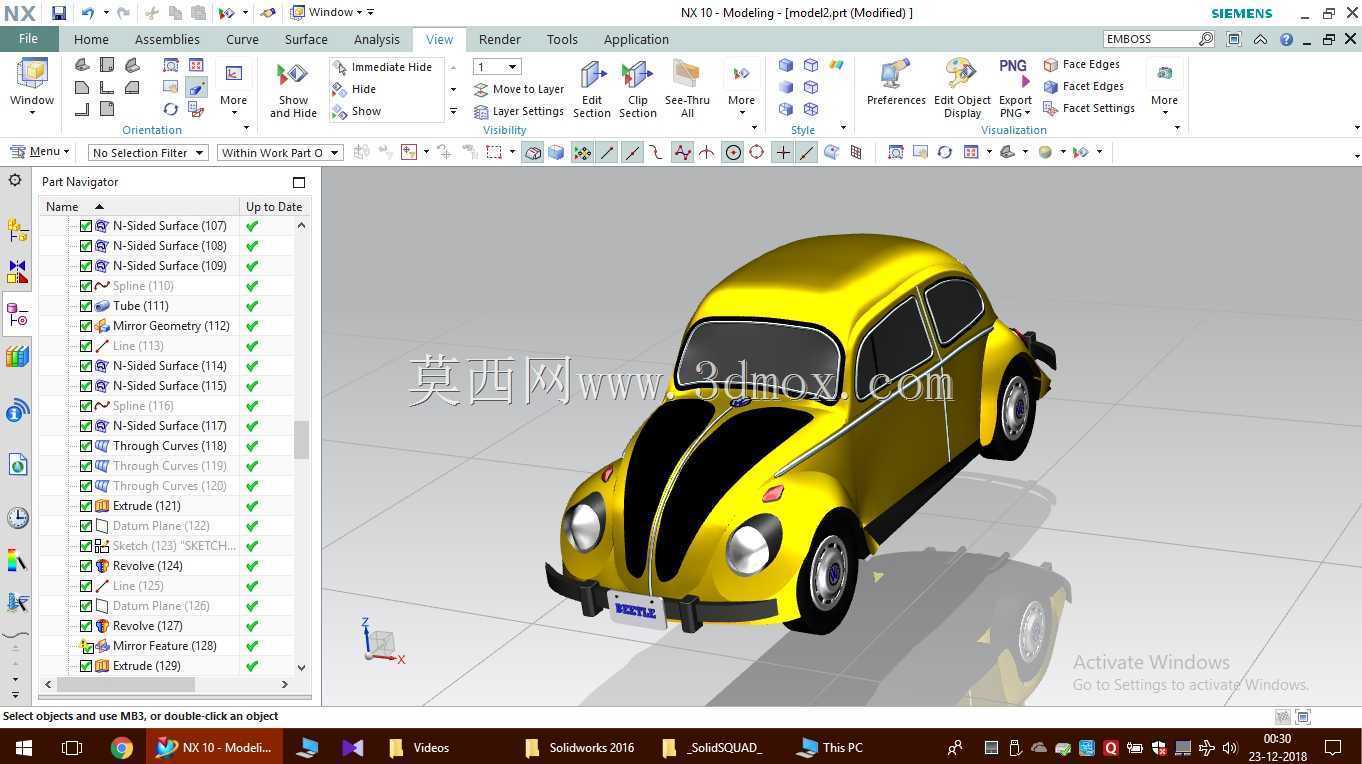 ���ڼ׿ǳ���������NX�е�3D���洦��