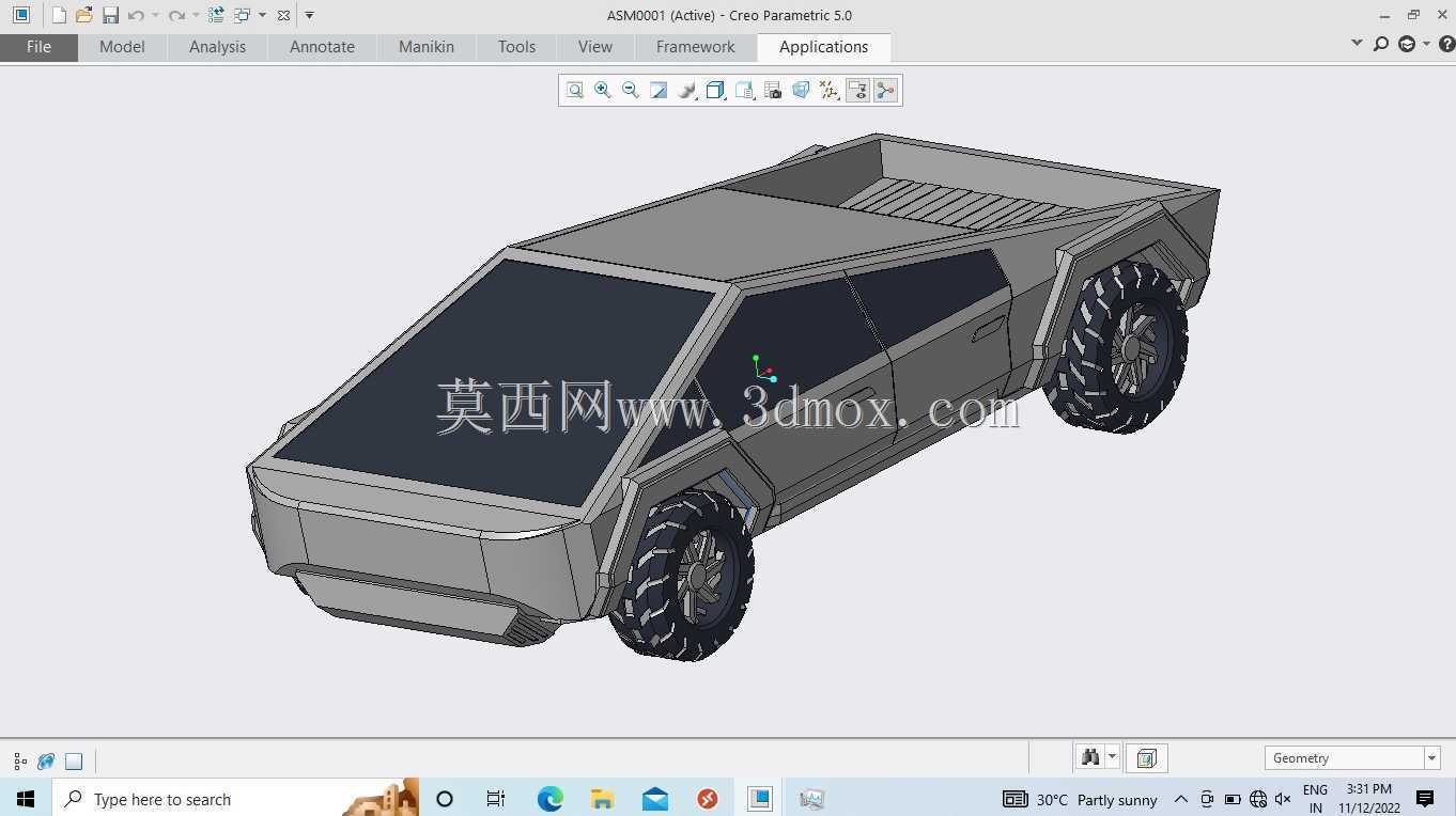 creo�����ģ�е���˹��cybertruckģ��