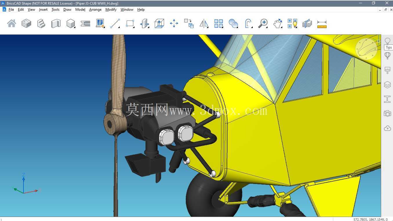Piper J-3 Cub(可编辑和可扩展套件)123个零件