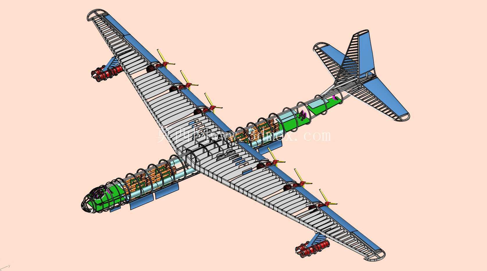 B-36战略轰炸机实体装配模型