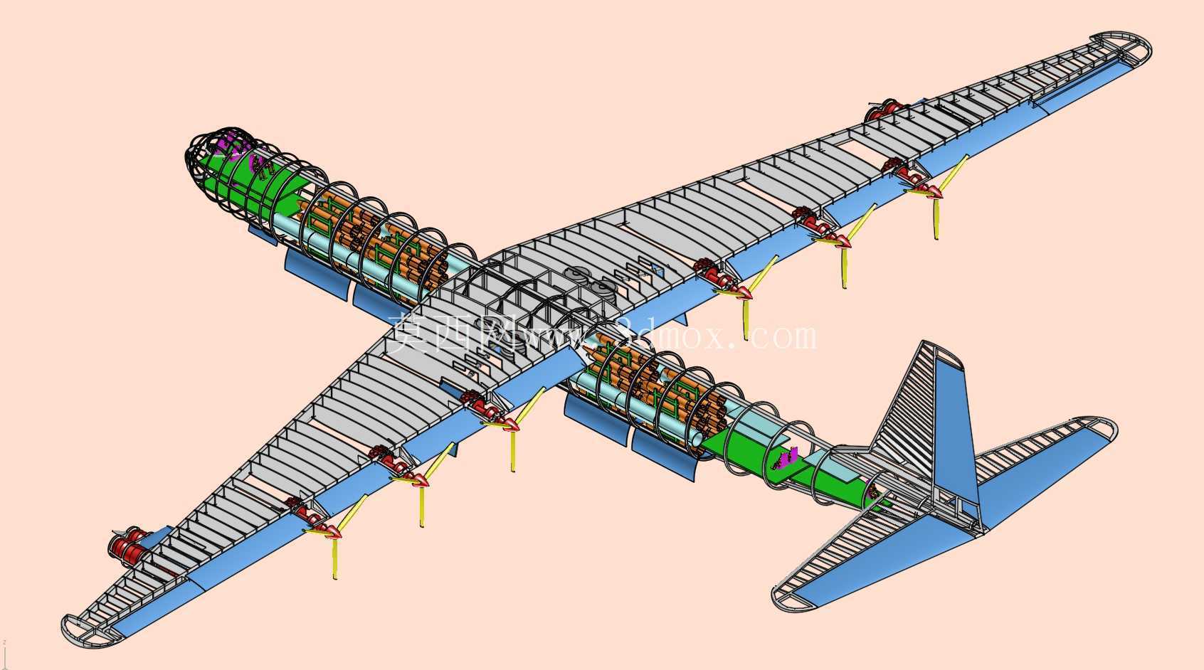 B-36战略轰炸机实体装配模型