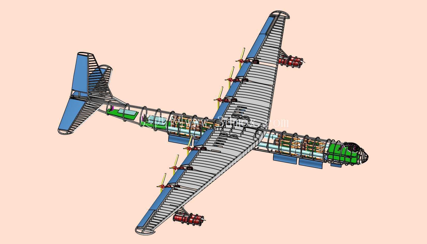 B-36战略轰炸机实体装配模型