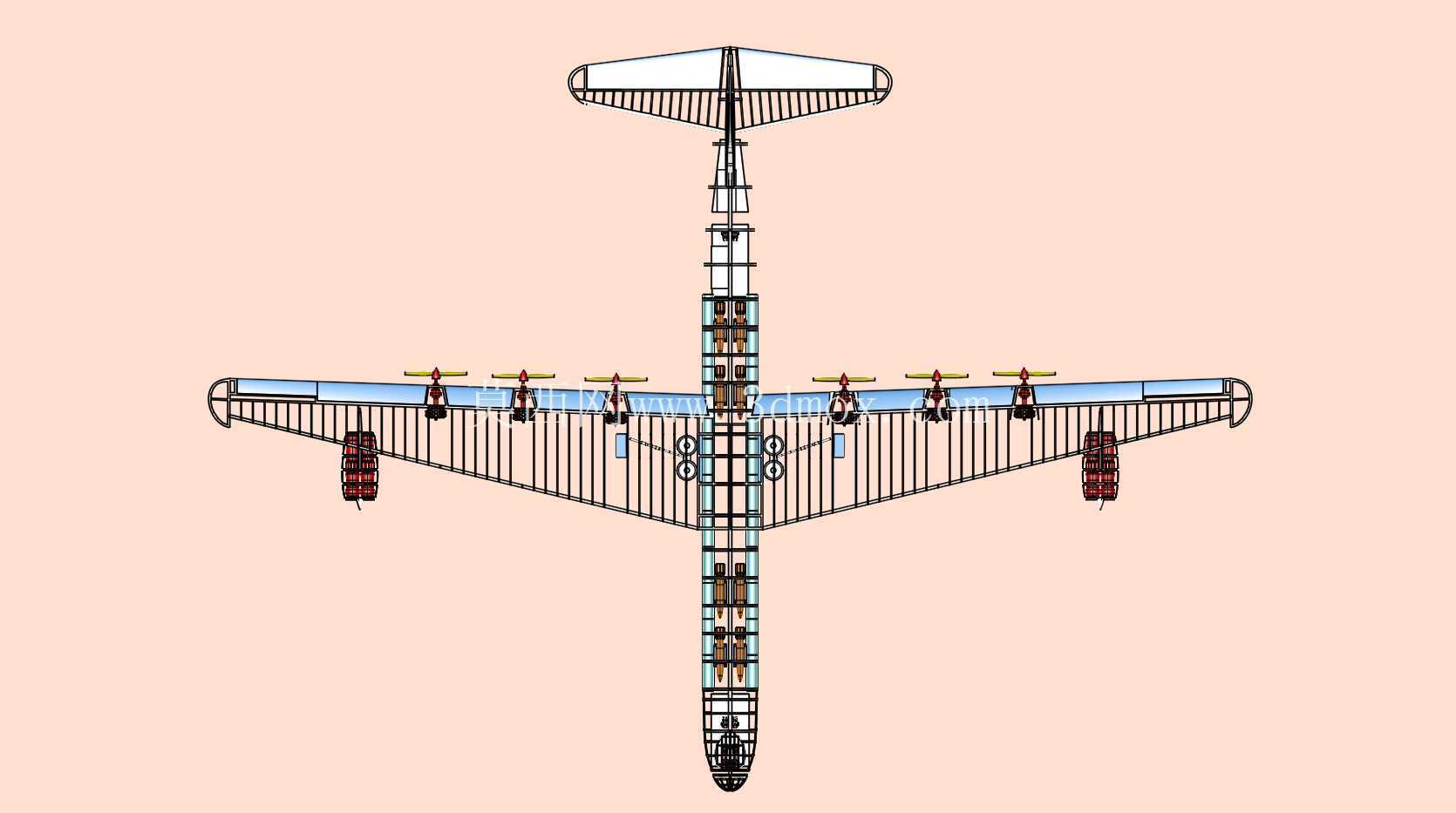 B-36战略轰炸机实体装配模型