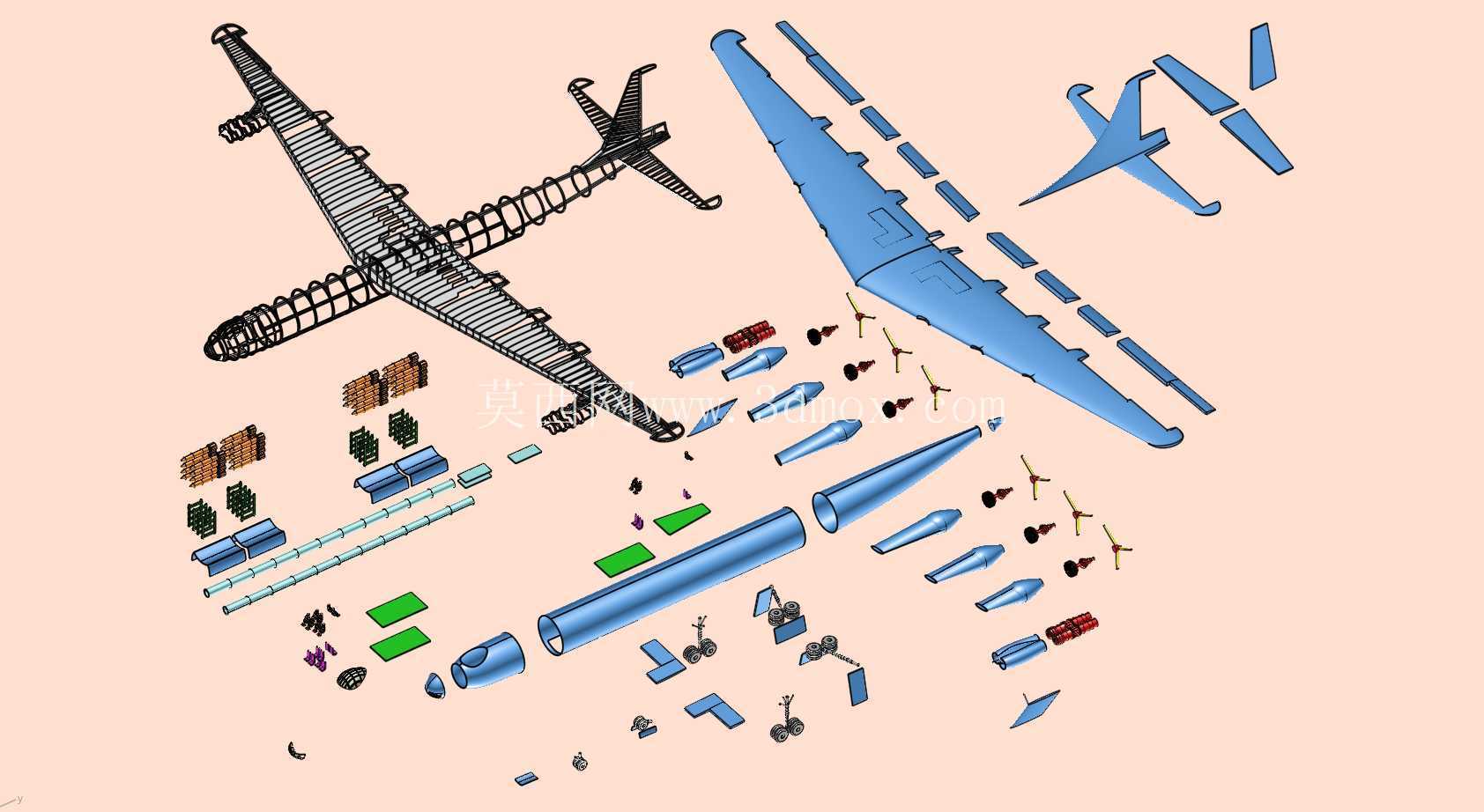 B-36战略轰炸机实体装配模型