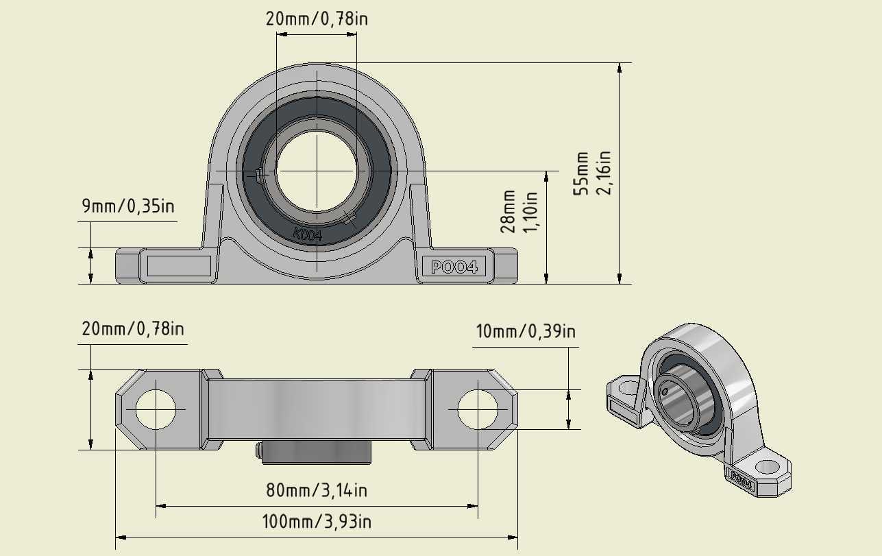 KP004立式轴承20mm