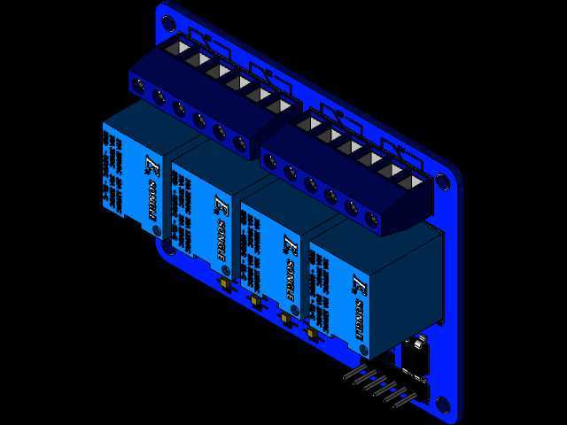 Módulo Relevadores 继电器 4 Canales 5v