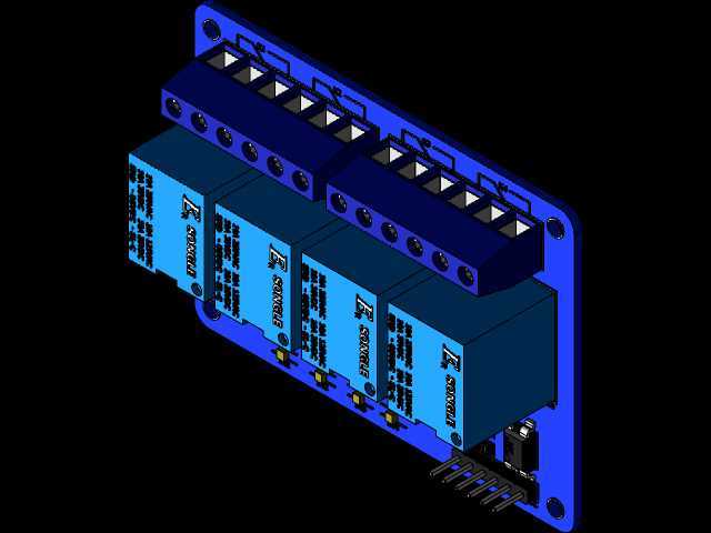Módulo Relevadores 继电器 4 Canales 5v