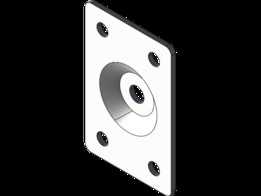 Chapa 1-4 UNC 40x45x1,5mm
