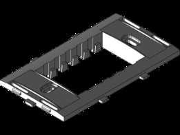 Suporte 4x2 linha Clean e Sleek Margirius 14287