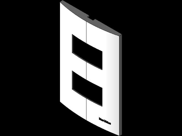 Placa 2 Modulos Linha Sleek Margirius