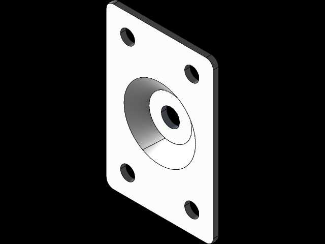 Chapa 1-4 UNC 40x45x1,5mm