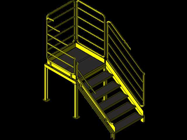 ESCADA PLATAFORMA 1000X1000MM