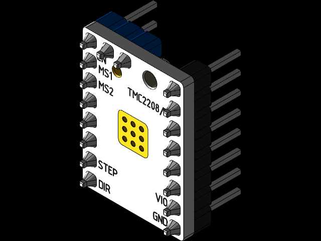 Trinamic TMC2208/9步进驱动器-未切割引脚、切割引脚和带插座