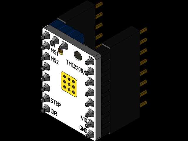 Trinamic TMC2208/9步进驱动器-未切割引脚、切割引脚和带插座