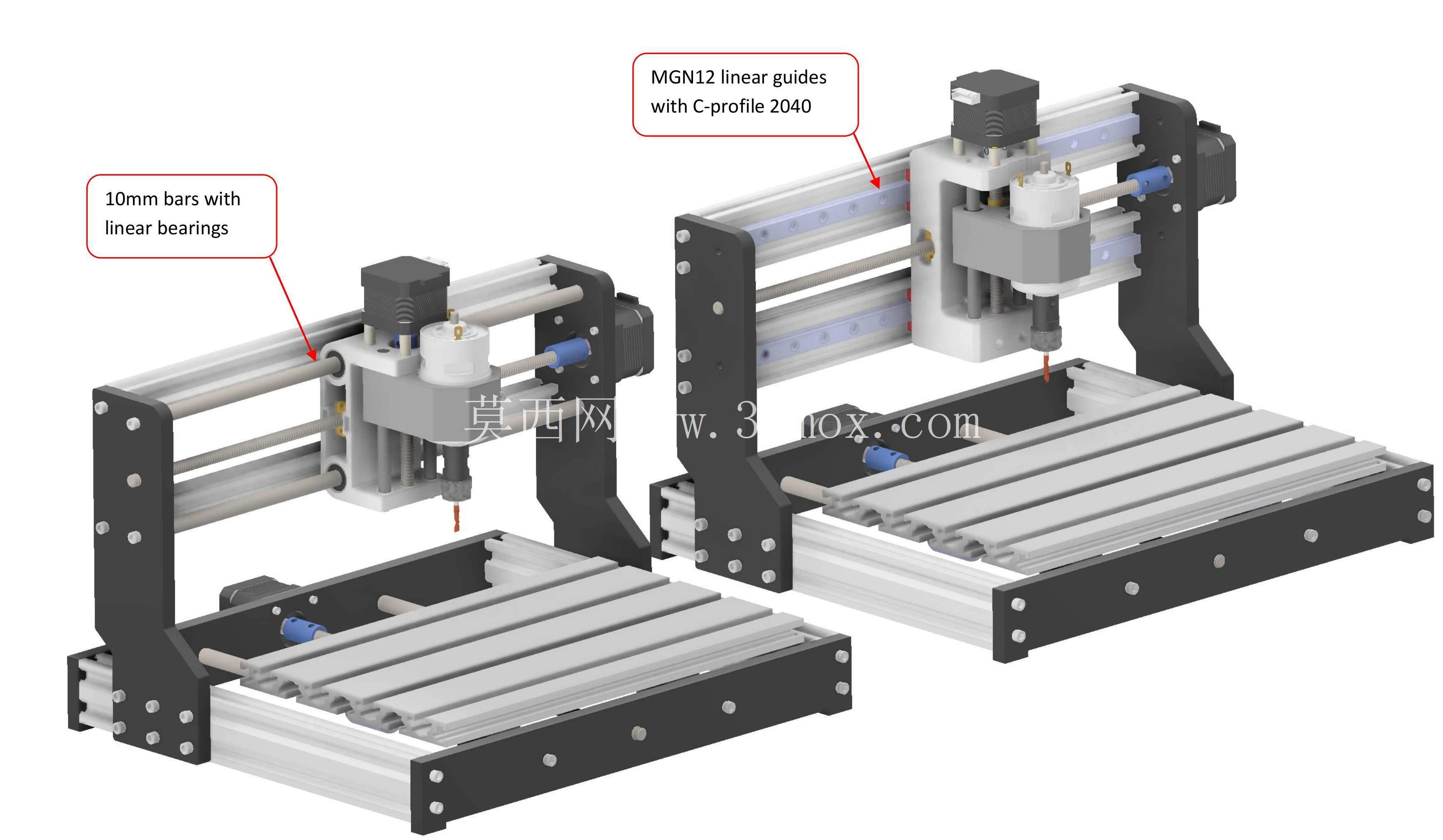 cnc 3018 pro ��X��ֱ�ߵ���MGN12_2040 360mm