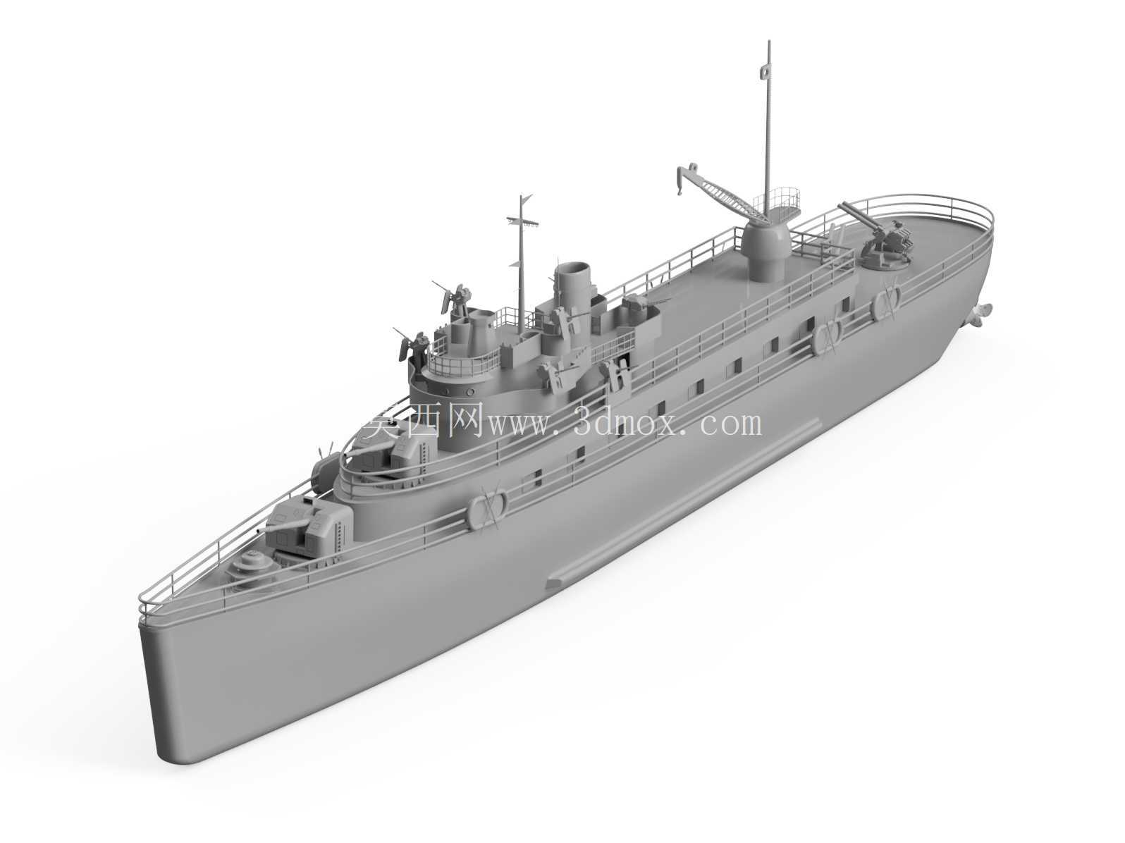 3D 打印遥控船 - USS Barnegat (AVP-10)