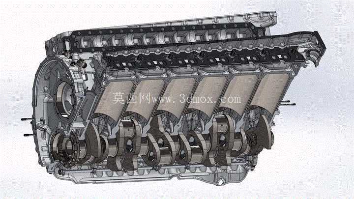 Packard Merlin V-1650-7 完整曲轴组件