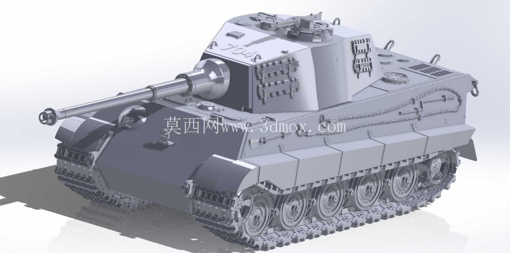 虎王坦克模型。 实体作品。
