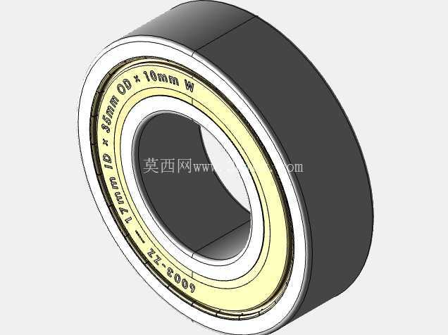 完整的公制 6000-ZZ,双屏蔽轴承库 — SolidWorks 和 Step 模型