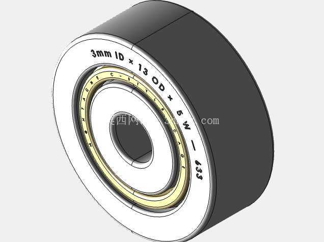 完整的公制 600 微型系列,开放式轴承库 — SolidWorks 和 Step 模型