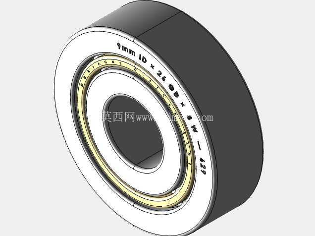 完整的公制 600 微型系列,开放式轴承库 — SolidWorks 和 Step 模型