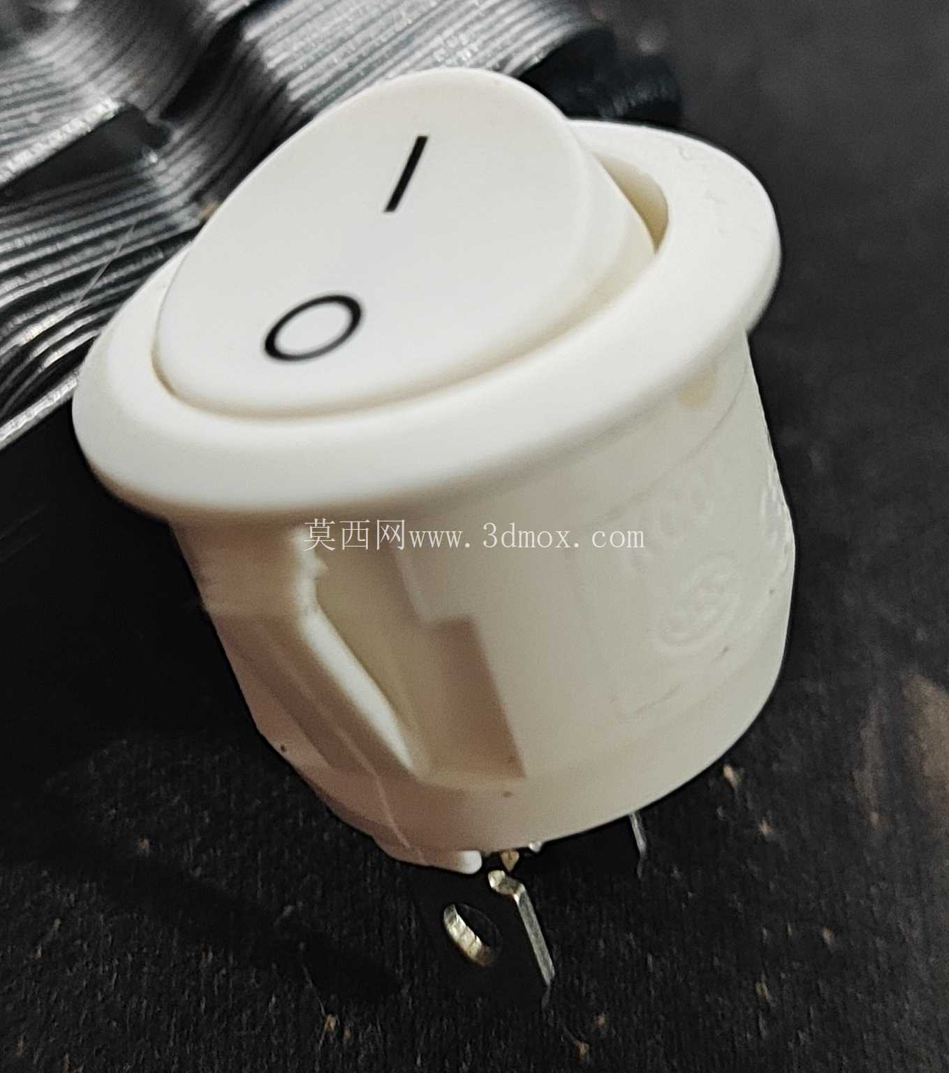 21mm 圆形 On/Off 0/1 白色开关 - KCD1