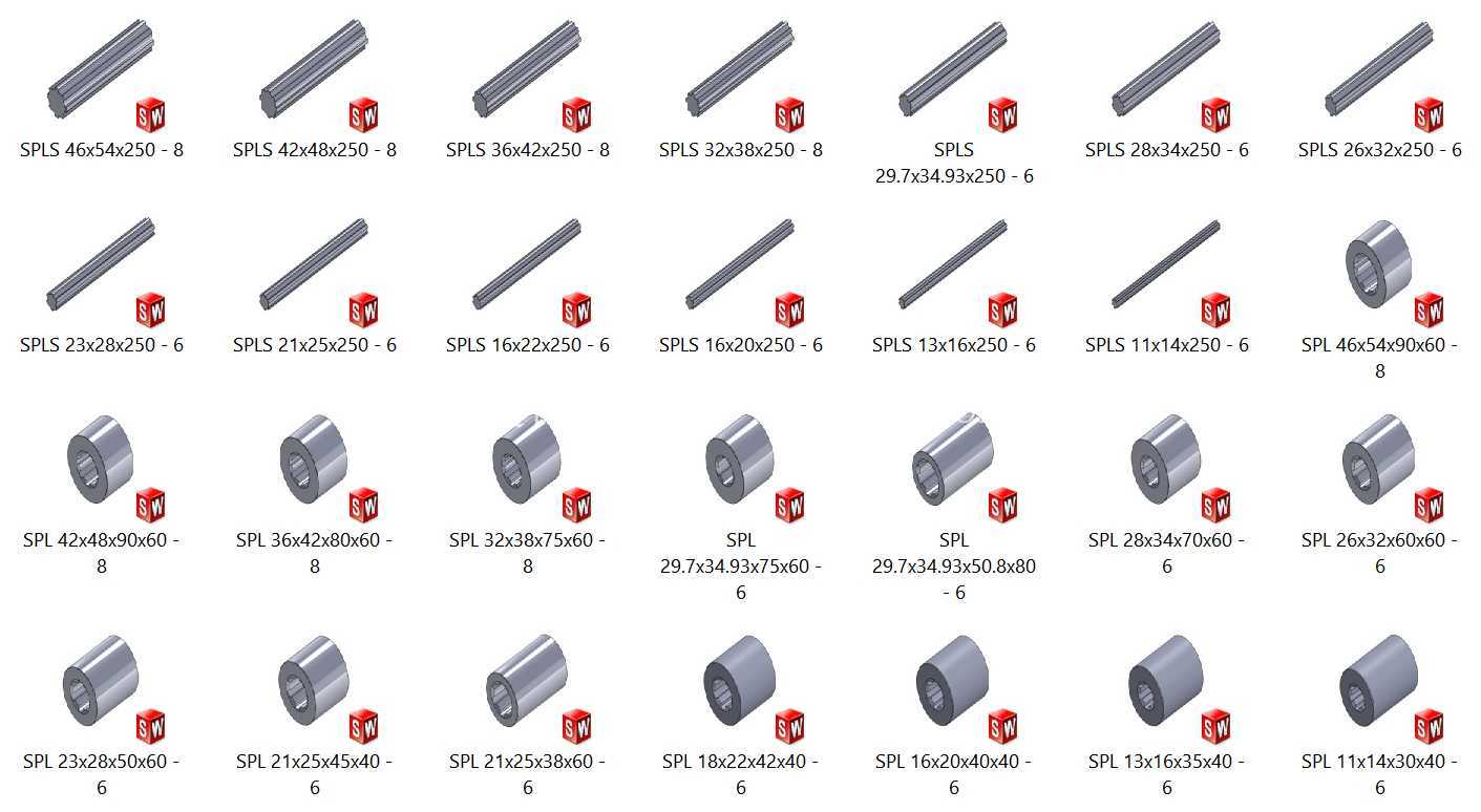 EIXOS E BUCHAS ETRIADAS(SPL 和 SPLS)