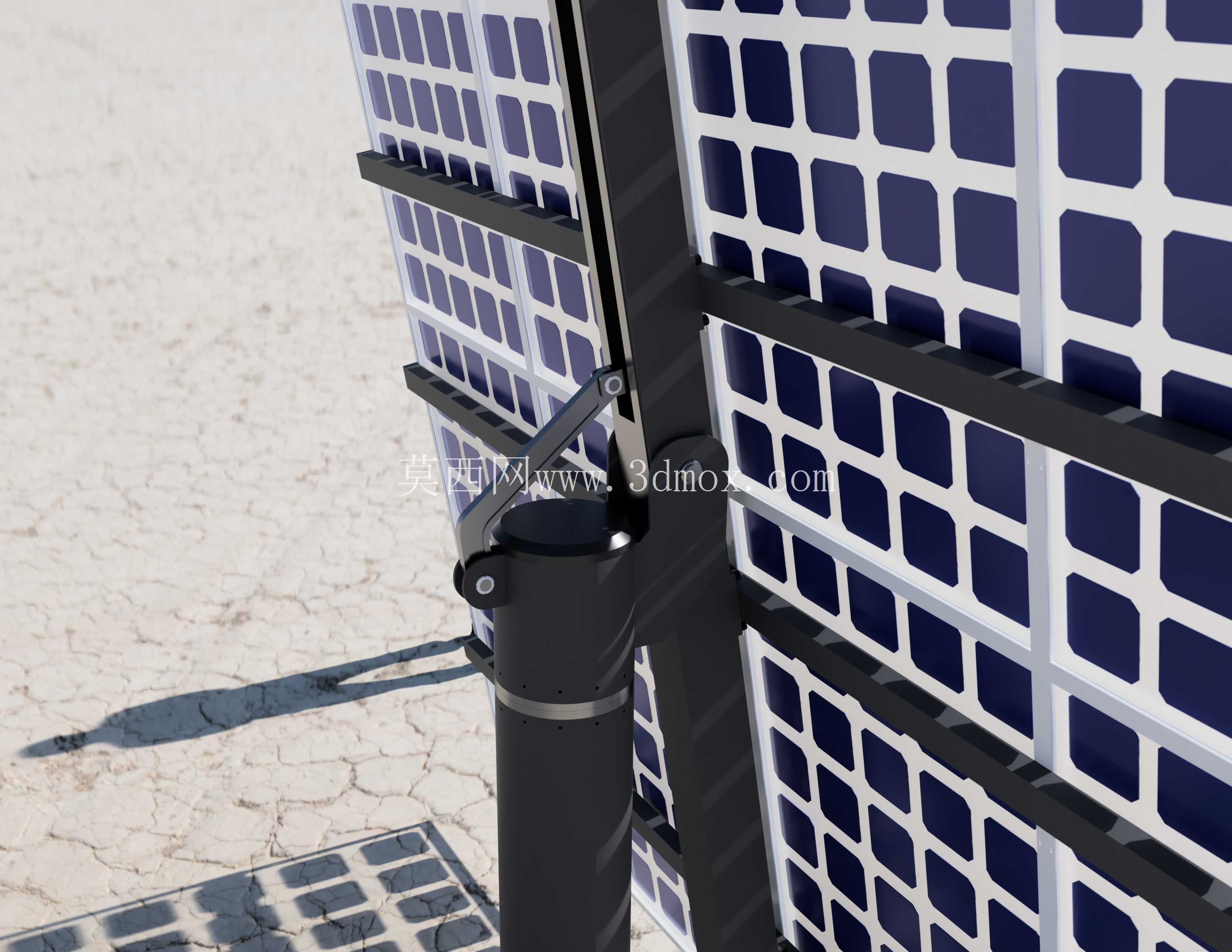 5.6 kW 两轴太阳能跟踪器,采用 700 W 双面太阳能电池板。