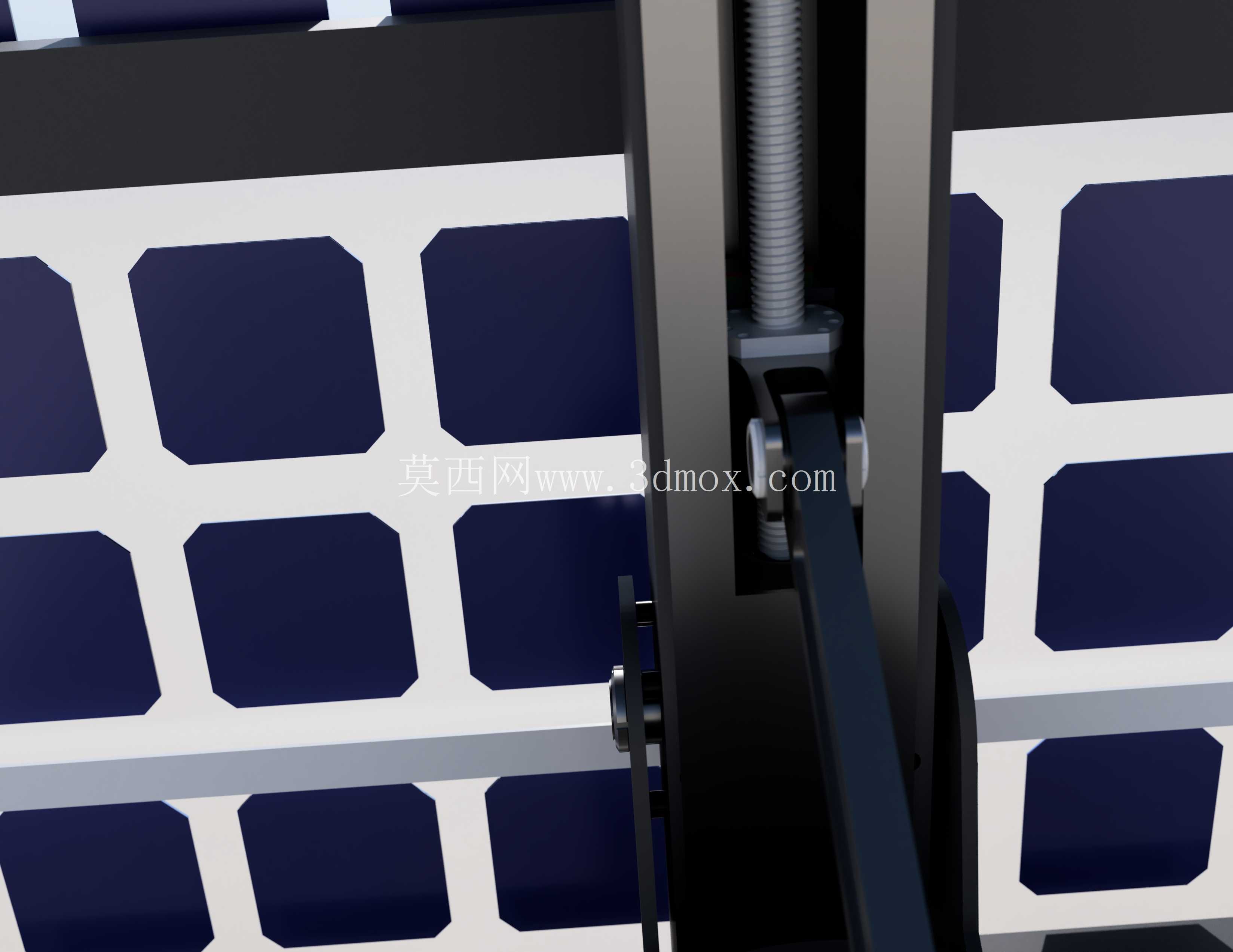 5.6 kW 两轴太阳能跟踪器,采用 700 W 双面太阳能电池板。
