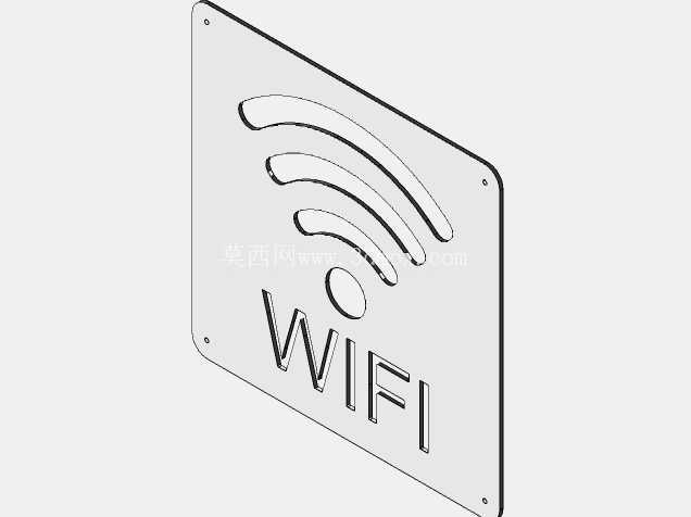 GueriTech Wifi 标志 10x10 钣金 DIY