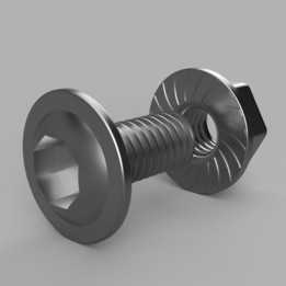 �����ǰ��� 6mm����ͷ�����ݶ� M6 ����ĸ��Linsen-Flanschschraube M6 mit Mutter