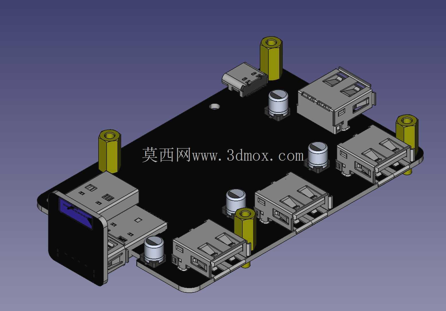 适用于 Raspberry Pi 4B 的 UUGEAR Mega4 4 端口 USB 3.1 PPPS 集线器