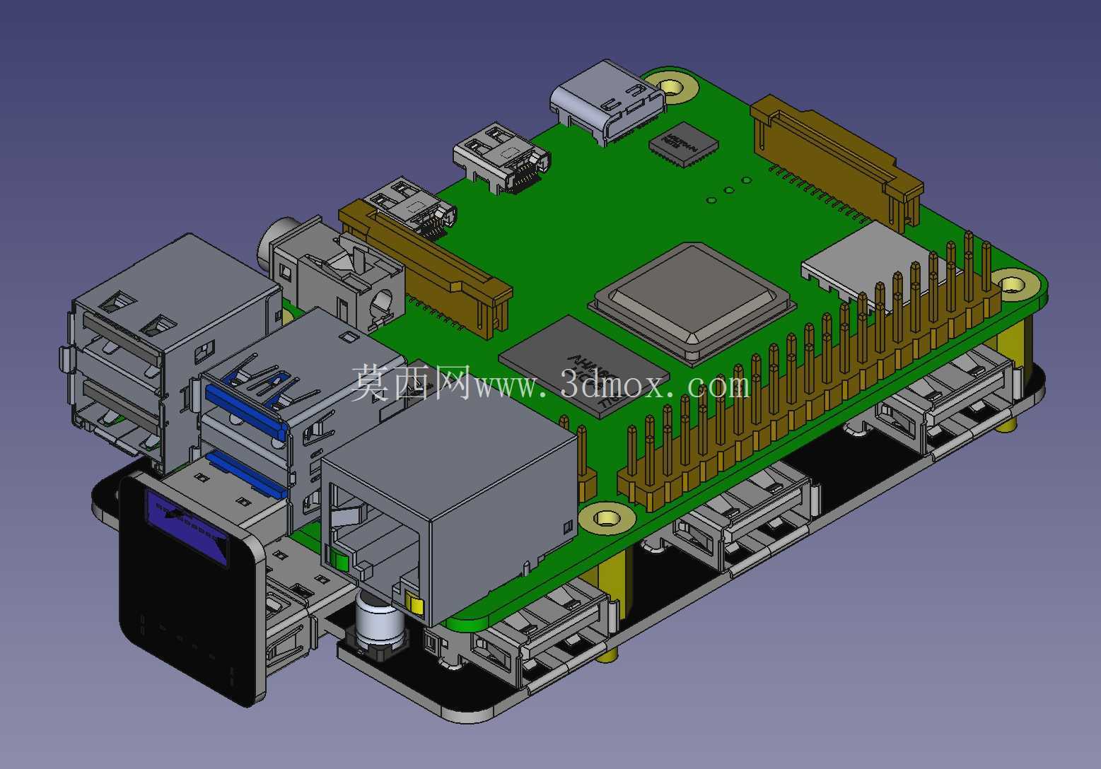 适用于 Raspberry Pi 4B 的 UUGEAR Mega4 4 端口 USB 3.1 PPPS 集线器