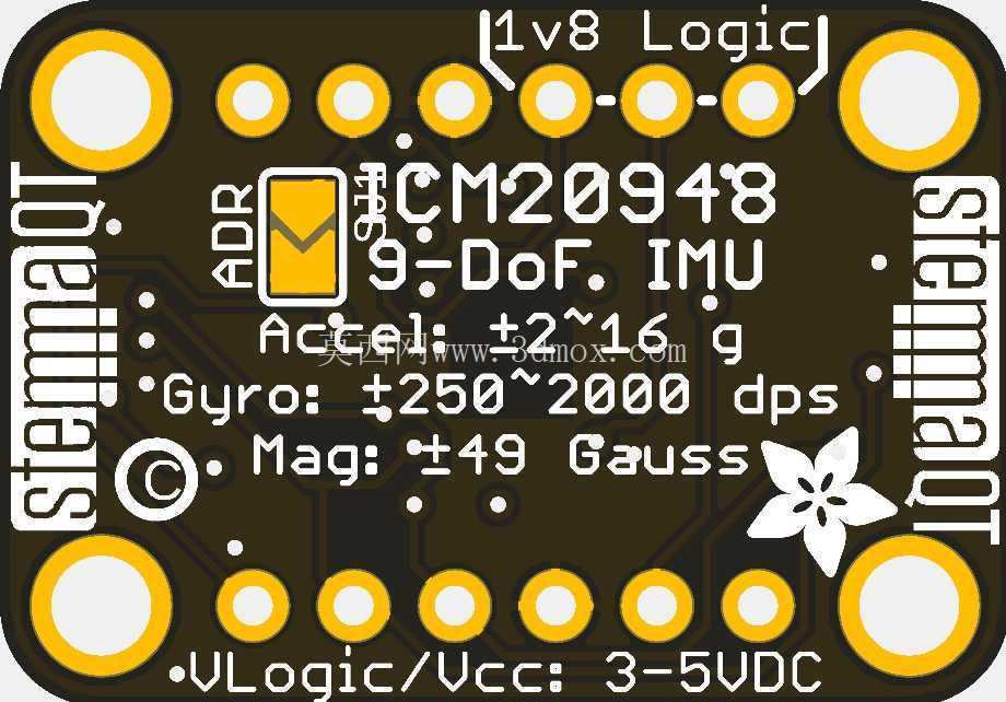Adafruit ICM20948 9 ���ɶ� IMU STEMMA QT