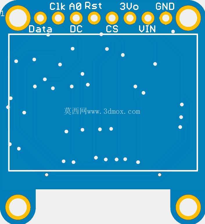 Adafruit 0.96 英寸 128x64 OLED STEMMA QT