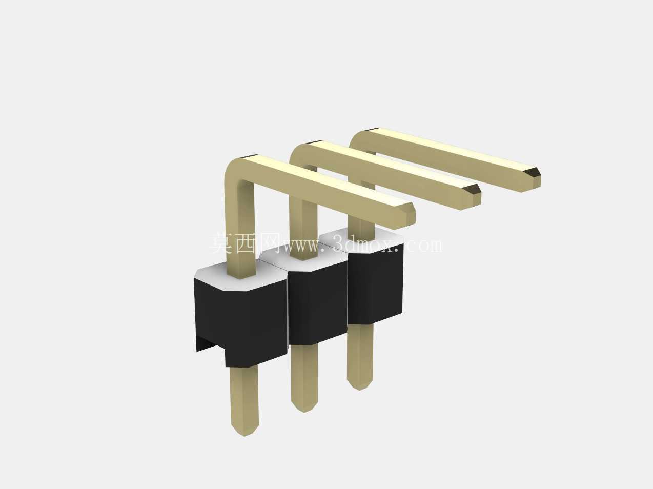 倾斜参数排针 (2.54) Fusion 360