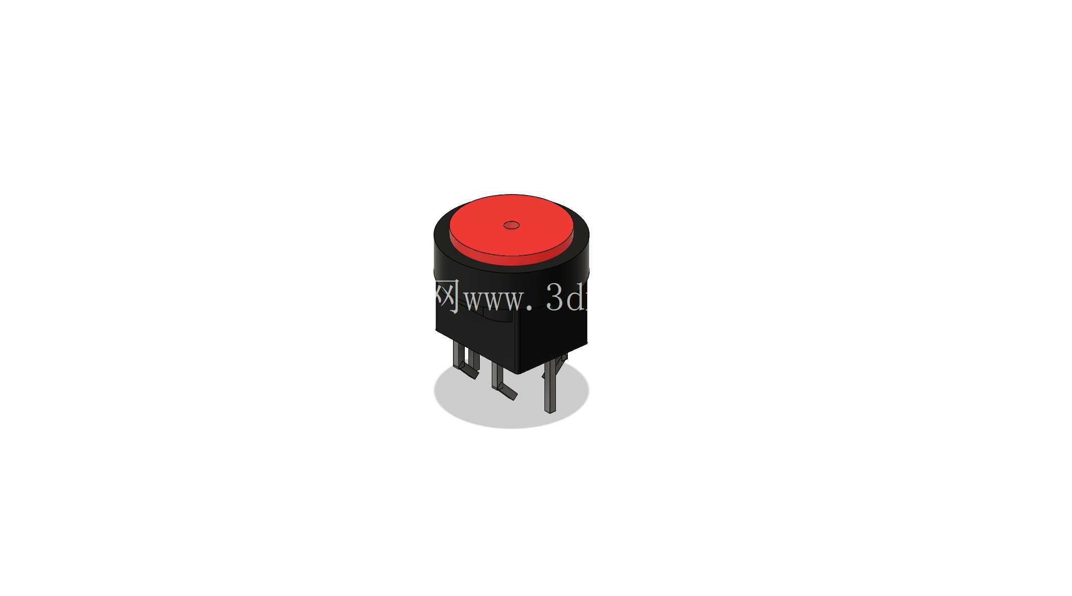 MultiComp Pro 10mm 红色按钮,带 LED