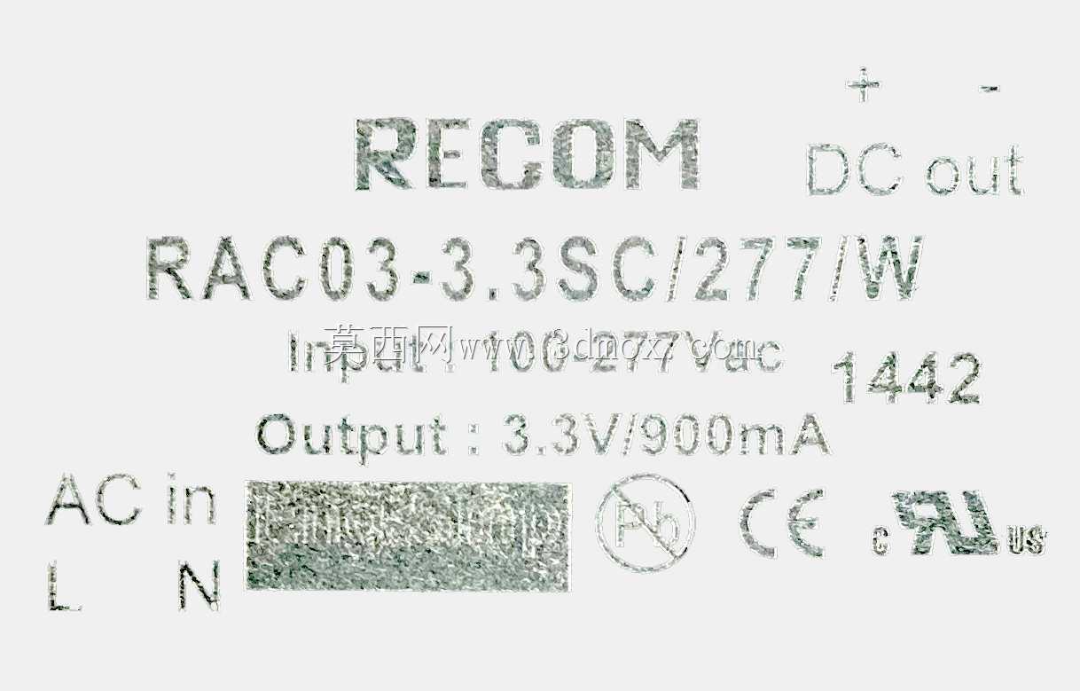 RECOM AC-DC RAC03-3.3SC/277/W