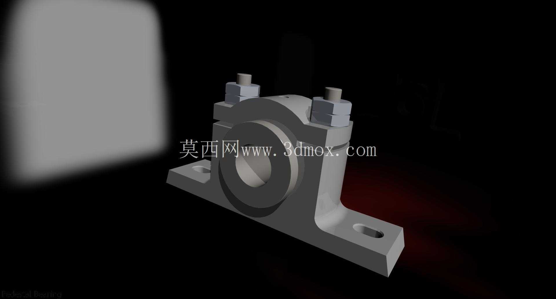 带渲染的立式轴承/轴承座或基座轴承